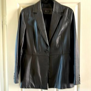 Authentic black leather jacket